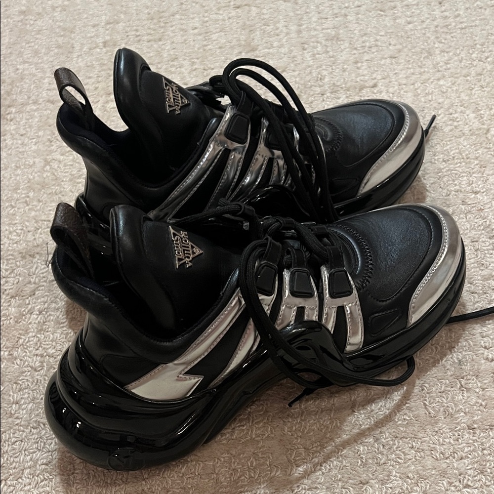 Louis Vuitton Black and Silver Athletic Shoes - Picture 4 of 8